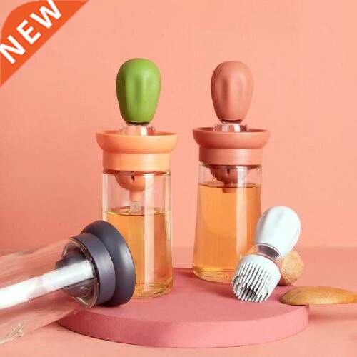 Portble Oil Dispenser With Silicone Brush For Cooking