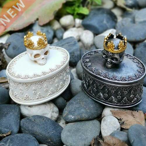 Resin Skull Jewelry Storage Box Desk Storage Box Unique
