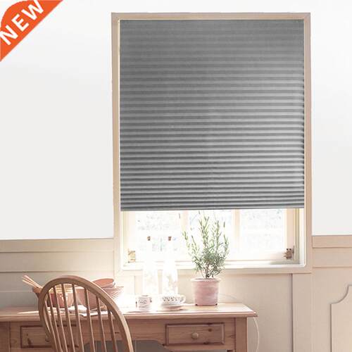 Self-Adhesive Pleated Blinds Curtains Half Blackout