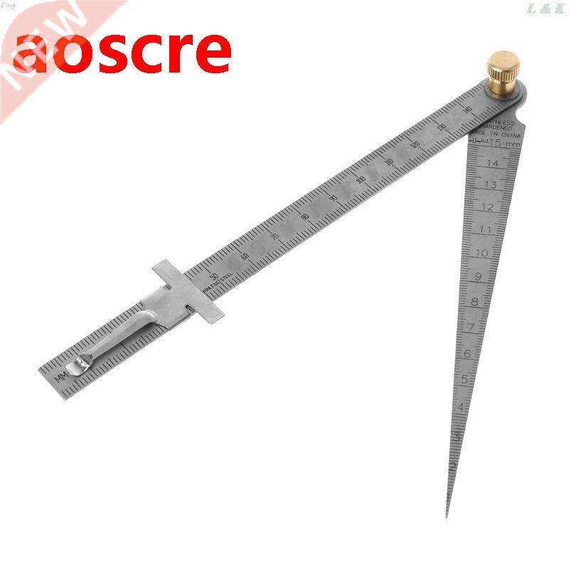 2 in 1 Stainless Steel Taper Welding Feeler Gauge Gage Depth