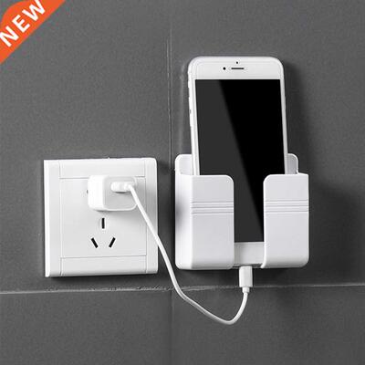 Wall Mount Phone Plug Holder Mobile Phone Charging Stand