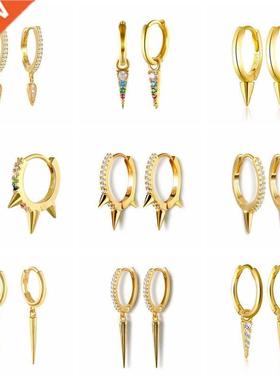 CANNER 925 Sterling Silver Hoop Ering rendy Punk Hiphop Ri