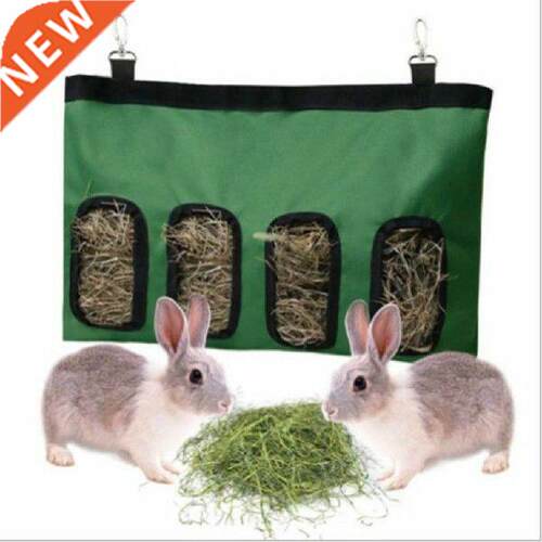 Four Holes Hay Bag Hanging Pouch Feeder Holder Feeding