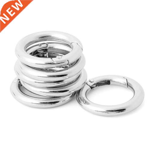 6Pcs Round Carabiner Spring Snap Keychain Hook Clip Carabine