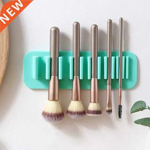 Slcone Makeup Brush Holder Wall-Mounted Soft Durable Reusa