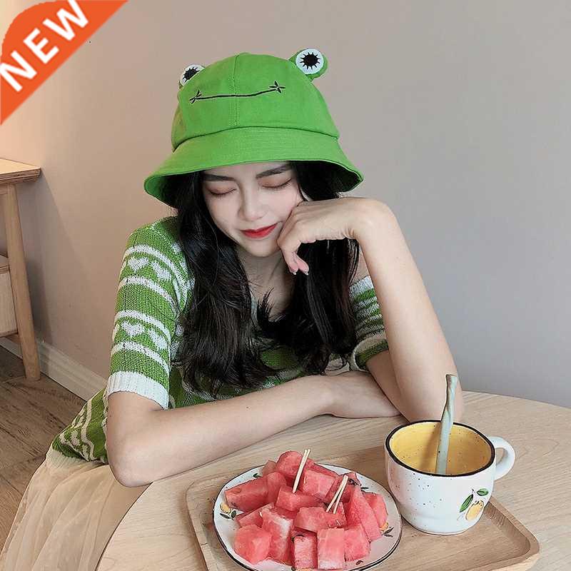 Frog Bucket Hat Women Summer Autumn Plain Female Panama Beac