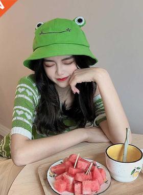 Frog Bucket Hat Women Summer Autumn Plain Female Panama Beac