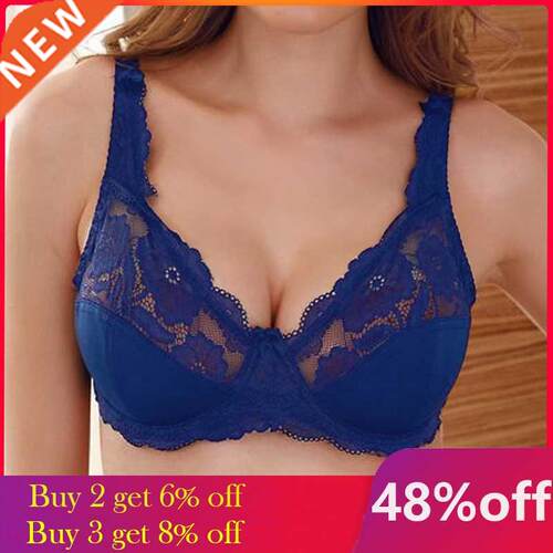 Plus Size Bra Ultrathin Lace Bralette For Push Up Woman Bras