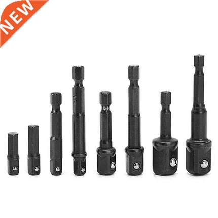 8 Pcs Socket it Adapter Drill Nut Driver 1/4 3/8 1/2 inch P