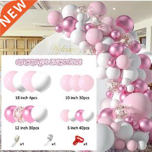 New Pink Balloons Garland Arch Rose Gold Confetti Balloon