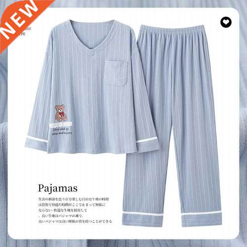 2022 Spring Cotton Pajamas Women's Cartoon Simple Pullover L