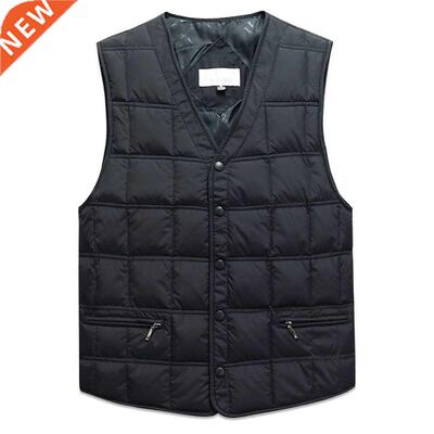 Duck Down Sleeveless Jacket For Men Winter Windbreaker Parka