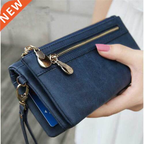 Big Capacity Women's Wallets Dull Polish Leather Wallet Doub