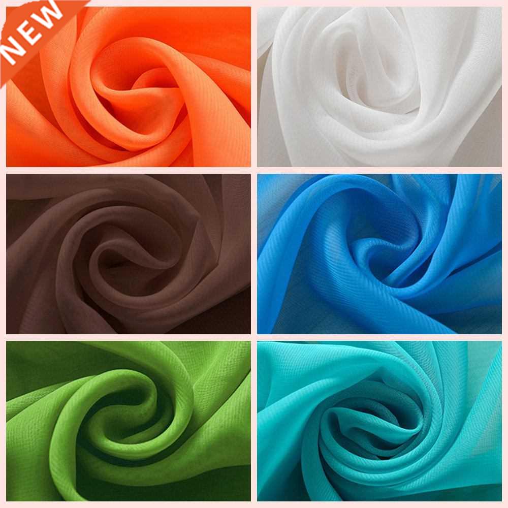 Pure Color Voile Curtain Transparent Tulle Wedding Scenery P