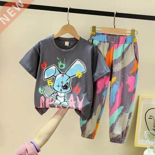 Summer Teenage Girls Clothes Set Children Cartoon Short S