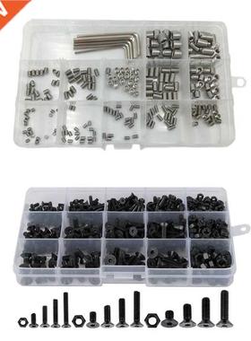 70Pcs Metrc Bolts Nuts Set: 460Pcs M3 M4 M5 Countersunk Fla