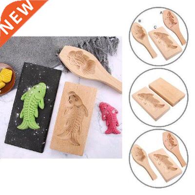 Useful Fondant Mold Fish Shape 3 Style Hand Press