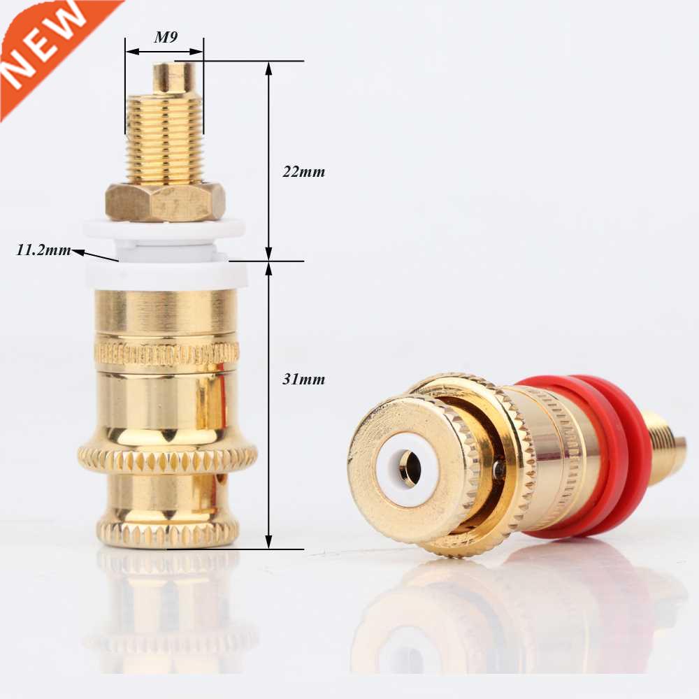 Preffair 4pcs/set BP1115 Gold Plated Copper Speaker Binding