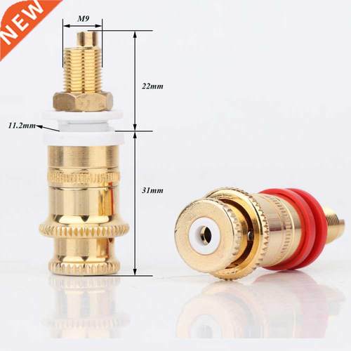 Preffair 4pcs/set BP1115 Gold Plated Copper Speaker Binding