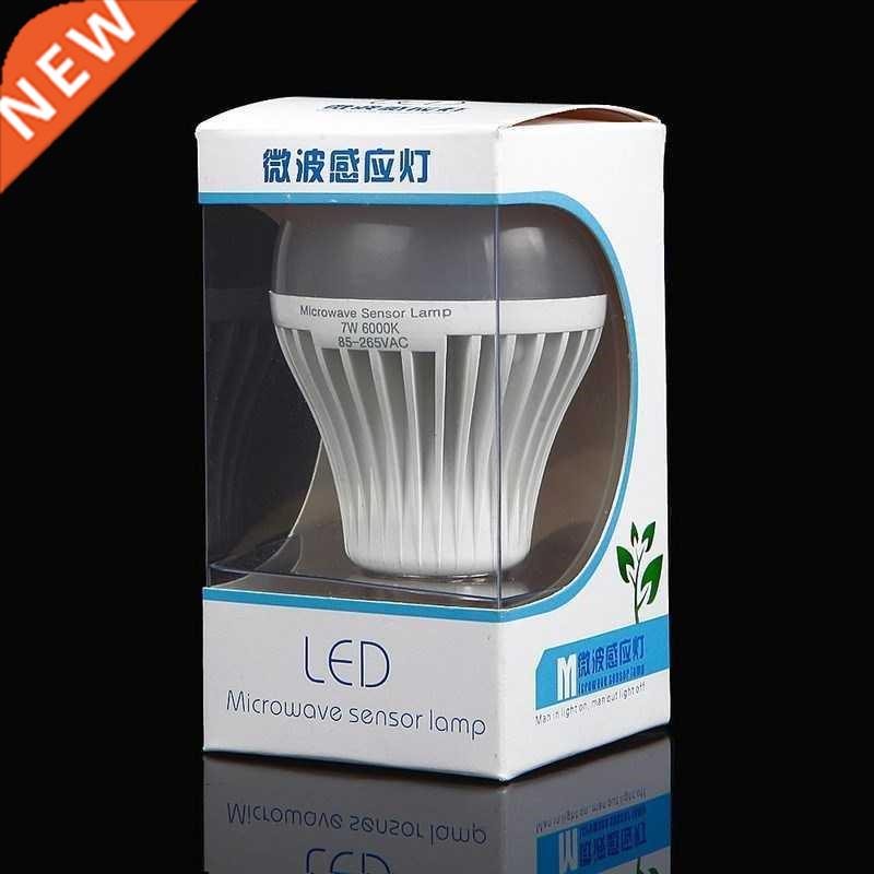 7W 6000K 85-265VAC 16LED Microwave Sensor Lamp / White Light
