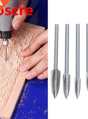 5Pcs Wood Engraving Drill Bit Set Steel Carbide Grinding Bur