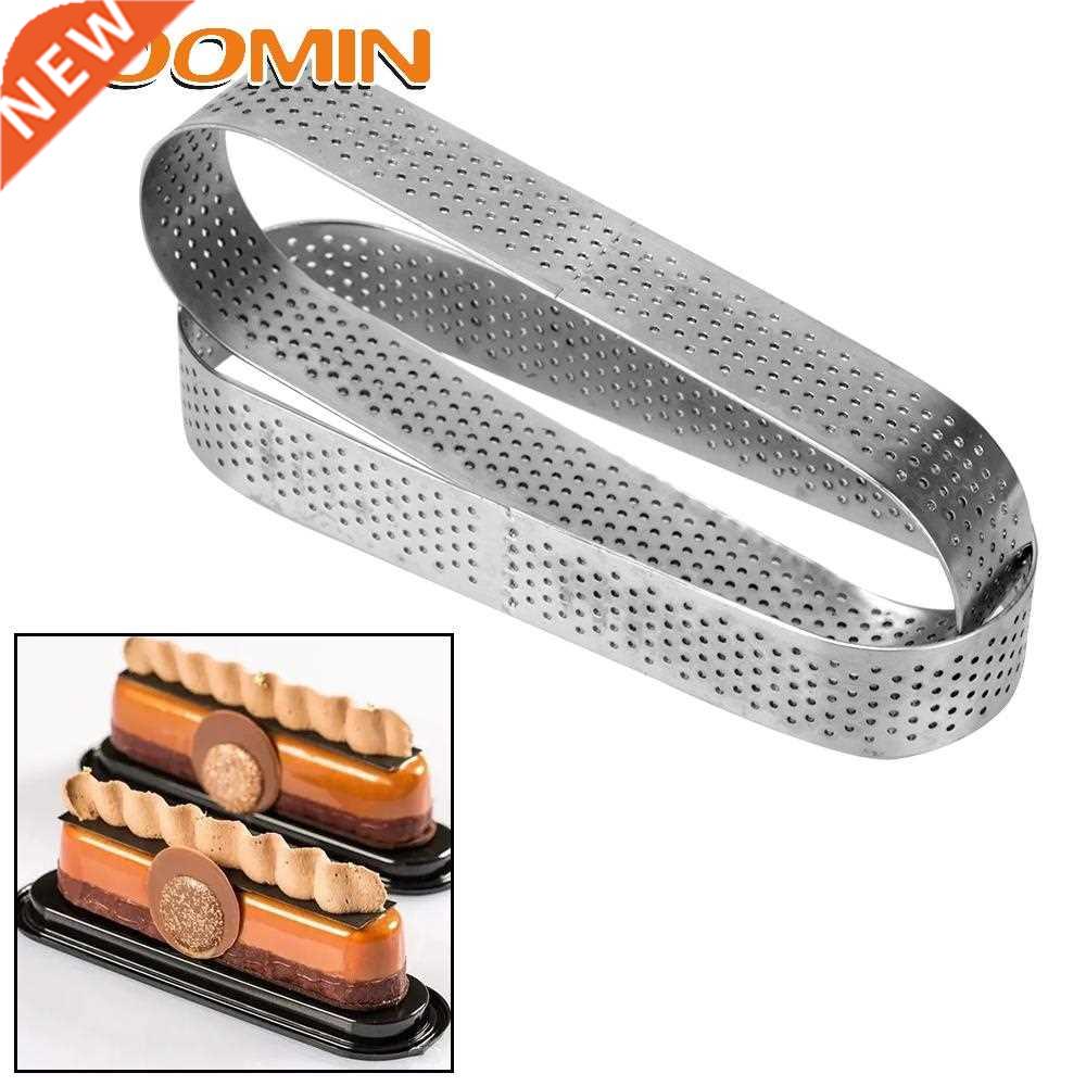 HOOMIN 2PCS Stainless Steel Oval Mould Tart Ring For Baking