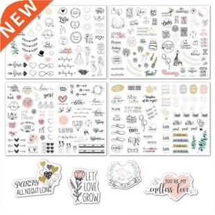 4 Pcs Wedding Planning Stickers Aesthetic Exquisite Engageme