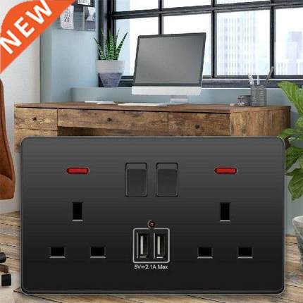 Double Wall Plug Socket 1/2 Gang 13a British Switch Socket