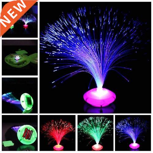 1/2pcs Color Changing LED Fiber Optic Night Light Lamp