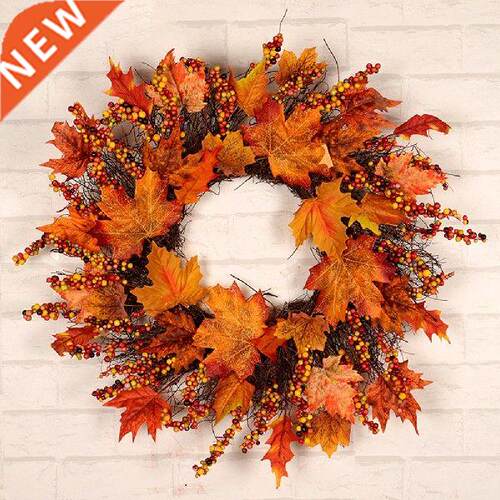 45cm Autumn Fall Wreath Christmas Decor Halloween