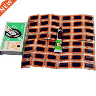 48pcs Bicycle Tyre Rubber Patch Cold Glue Tire Repair Kit M