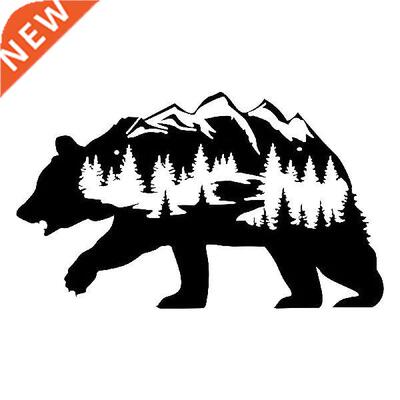 Home Decor Metal Bear Wall Art Sculpture Rustic Indoor