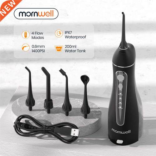 Mornwell Portable Oral Irrigator With Travel Bag Water Floss