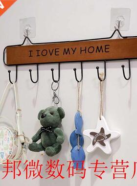 New Creative Wall Mounted Clothes Hanger 6 Hooks Hat Key Hol