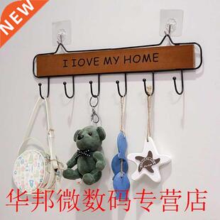 New Creative Wall Mounted Clothes Hanger 6 Hooks Hat Key Hol