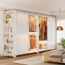 货架衣柜家用卧室简易组装出租房用儿童衣架钢制防尘新款开放衣橱