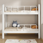 上下铺双层床钢制儿童家用小户型学生幼儿园午托 托班宿舍铁架高