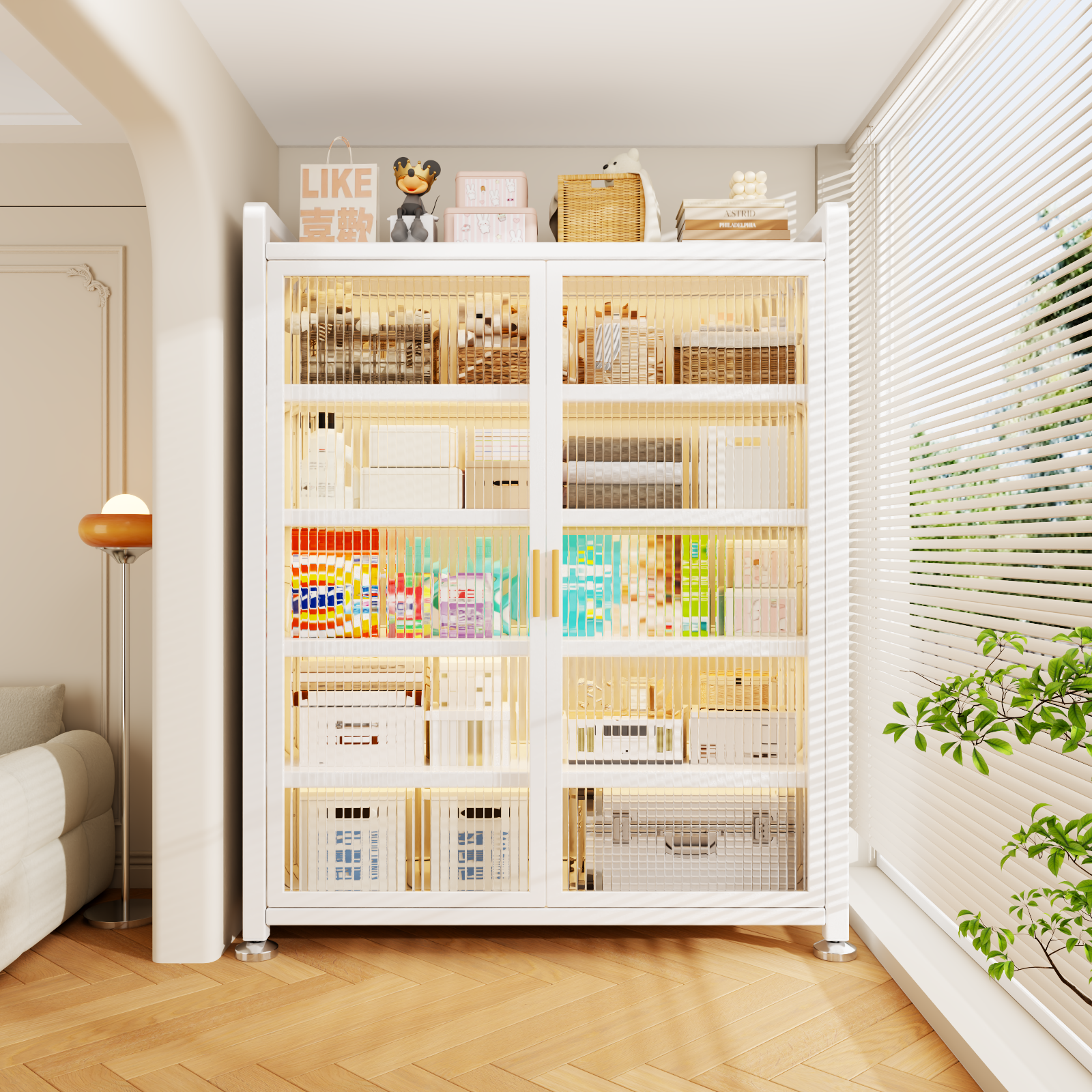 美丽港简约百搭特厚钢制收纳柜