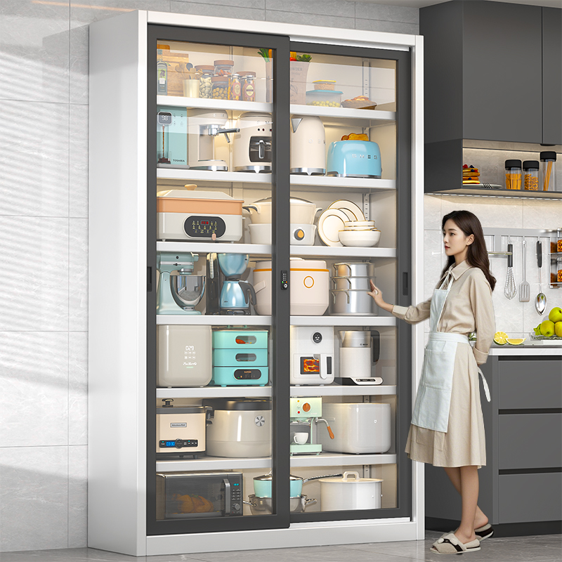 美丽港新升级特厚碳钢移门储物柜