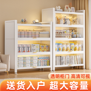钢制收纳柜子置物柜家用防尘储物柜多层零食收纳架宝宝衣柜置物架