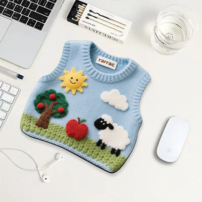 可爱毛衣马甲样式鼠标垫女生高颜值办公室电脑家用办公用耐脏防滑
