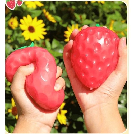 光遇变色草莓捏捏乐解压玩具发泄仿真水果治愈礼物儿童手捏减压球