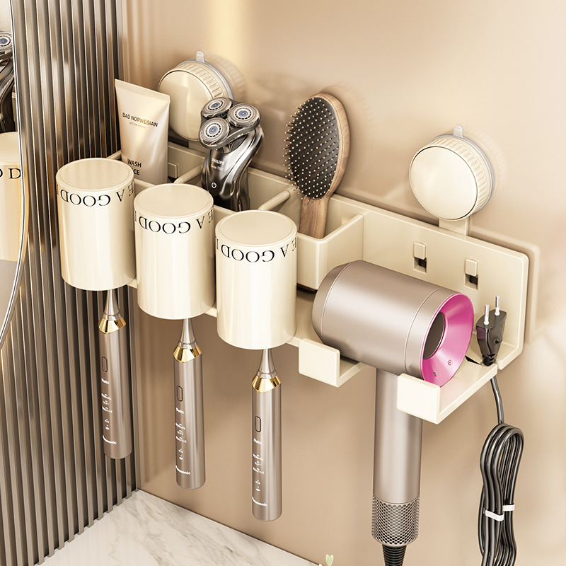 吸盘牙刷置物架壁挂式免打孔