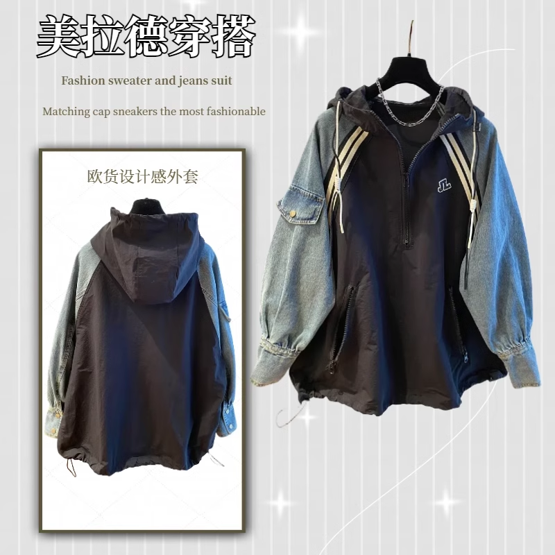 套头卫衣外套女秋大版胖mm上衣