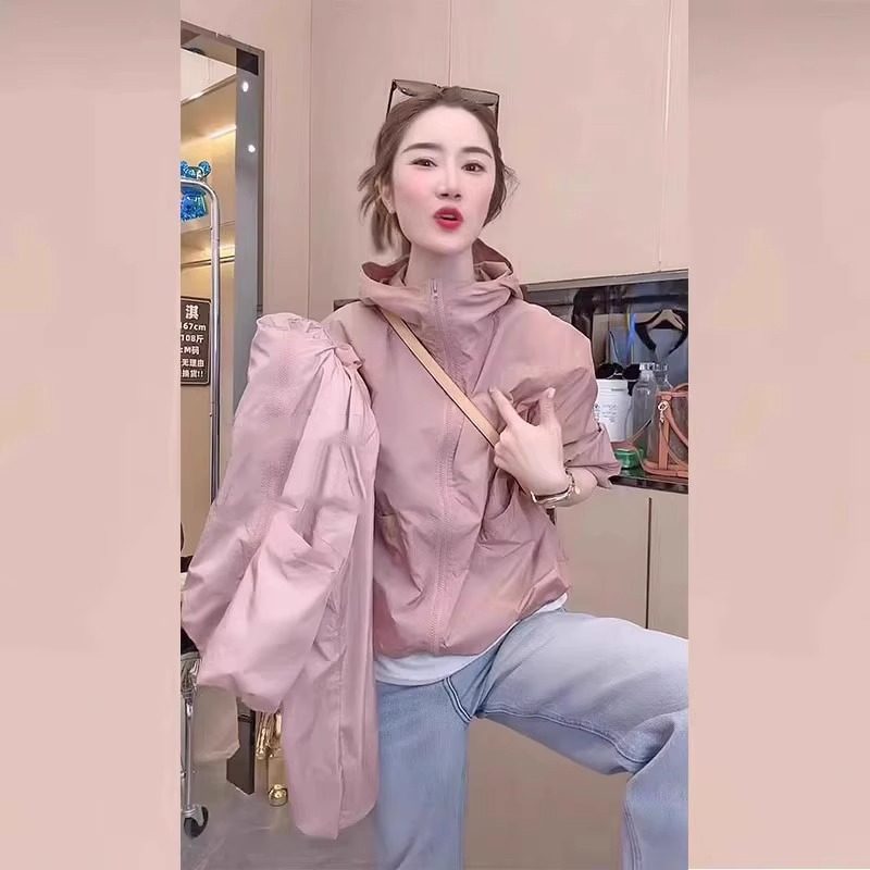 春夏季2026新款穿搭上衣小个子冲锋衣小香短外套开衫女风衣高级感,女装/女士精品,时尚防晒服,淘宝优惠券,粉丝福利购,淘宝优惠卷