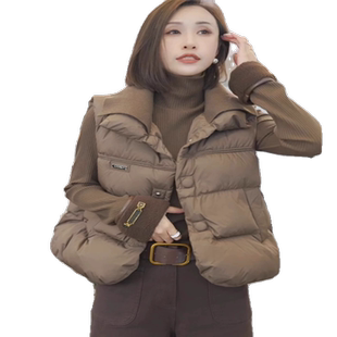马甲2026新款女装马夹背心春秋季欧洲站加厚秋冬外穿羽绒欧货外贸