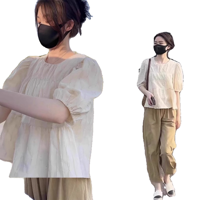 新款短袖洋气减龄设计感小众衬衫
