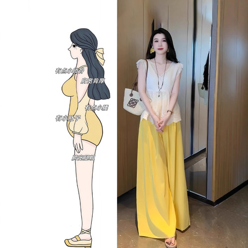 小飞袖衬衫阔腿裤独特漂亮套装女