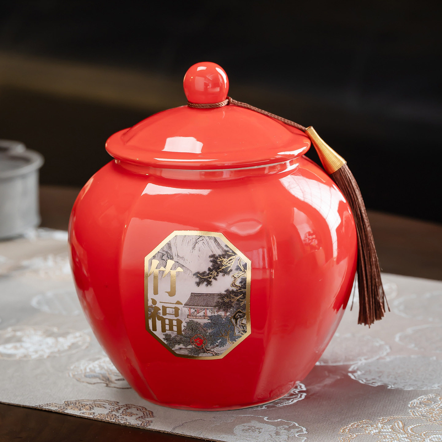 陶瓷茶叶罐精品高档家用