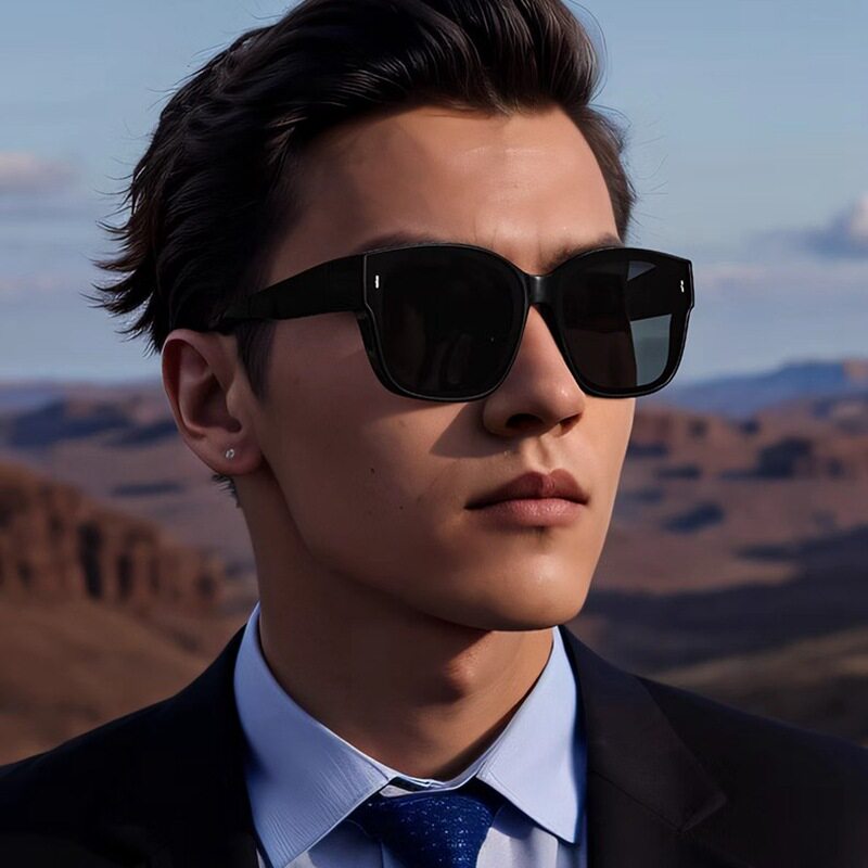 折叠偏光套镜防晒墨镜女